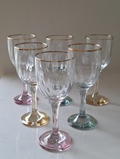 6 Optic Ribbed Wine Glasses