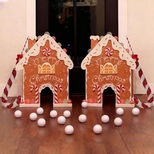 Gingerbread Golf Game Set Holiday Wooden Mini Golfs with Candy Cane Club & Balls