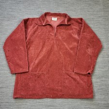 Newlyn Fisherman's Smocks Smock Mens XXL Red Velour Cotton Chore Pockets