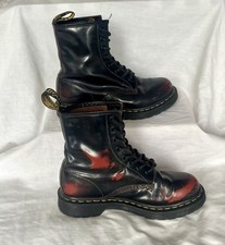 Dr Martens 1460 Cherry Arcadia Rub Off Effect Size 5 Smooth Leather Boots