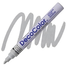DecoColor, Paint Marker, Silver Ink, Broad Point, Opaque Marker, Permanent