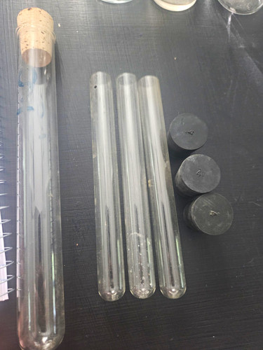 Glass test tubes lot with - test, 3