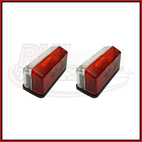 Outline red white marker - outline, &