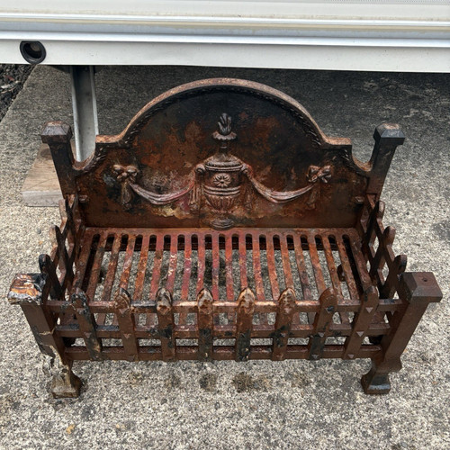 Cast iron fireplace grate - grate, fire