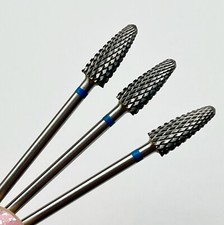 Carbide Nail Drill Bit Blue Medium Silver Gel Corn-shaped Sharp 1pc type 1