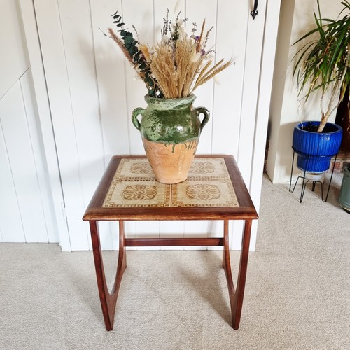 Plan astro teak side table - side,