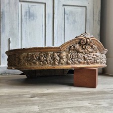 Antique Giltwood Bed Crown