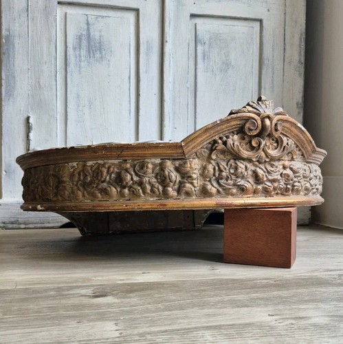 Antique giltwood bed crown - antique,