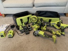 Ryobi One+ 18V Power Tool bundle job lot w/ Batteries / Charger / Accessories 