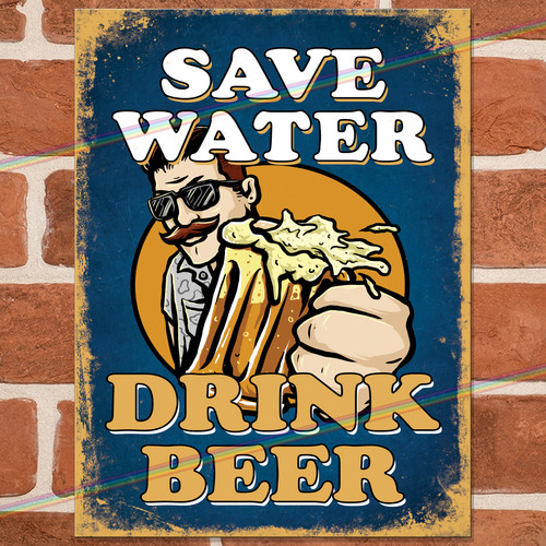 Save water drink - save,
