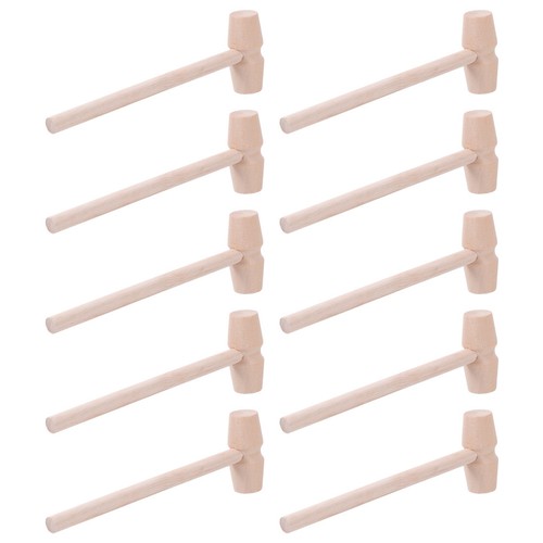 10pcs wooden mini hammers - 10pcs,