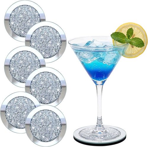 Pack glass coasters bling - pack,