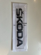 Black Skoda Name Badge, Gloss