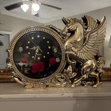 Vtg Eleco Gold Pegasus Unicorn