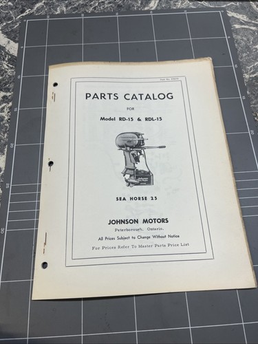 Vintage parts catalog johnson - vintage,