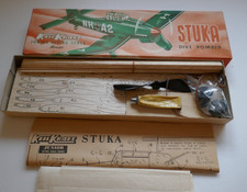 1 x VG Vintage Keil Kraft Junior Flying Scale Balsa Stuka Balsa Model Aircraft 
