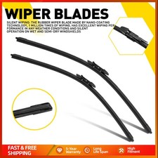 Front Flat Windscreen Wiper Blades 24"/23" For BMW 5 6 E60 61 E63 E64 2003-2010