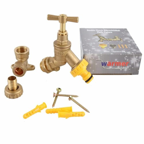 Double check brass - double, tap