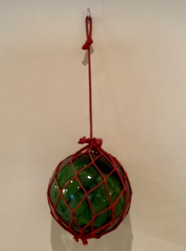 Vintage hand blown green glass - green,
