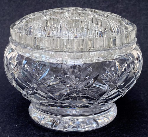 Vintage cut glass rose - glass,