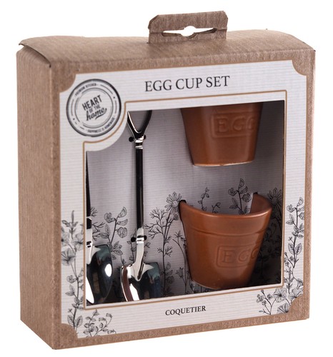 Egg cups spoon set 4 - cups, &