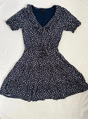 Phase eight blue floral neck - blue, v-neck