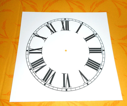 Clock dial face - paper, card