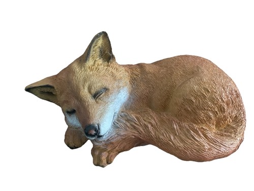 Sleeping fox ornament - fox, indoor
