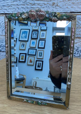 Antique 1920/30's Barbola Floral Chalk Framed Mirror Damaged for Restoration