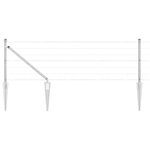 Euro fence with concrete - with,
