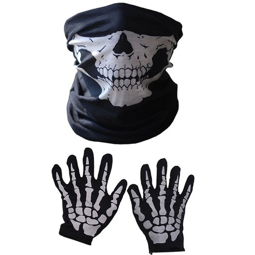 Halloween skeleton gloves and - gloves,