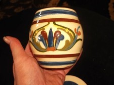 VINTAGE LONGPARK TORQUAY MOTTO SCANDY TOBACCO POT NO LID DRIVE CARE WITH A SMOKE