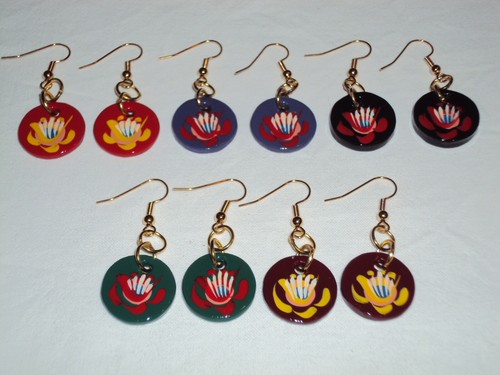 18mm wooden circle earrings - circle,