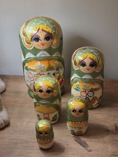 A Set of Five Hand-painted