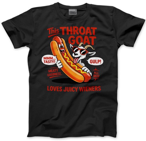 Funny goat hot - dog, design