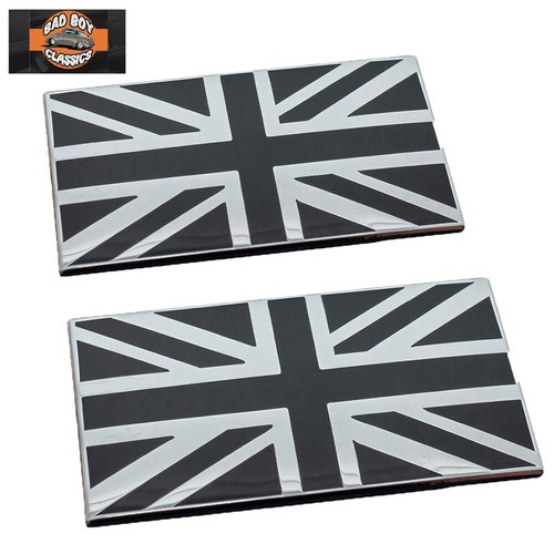 Union jack enamel badge black - enamel,