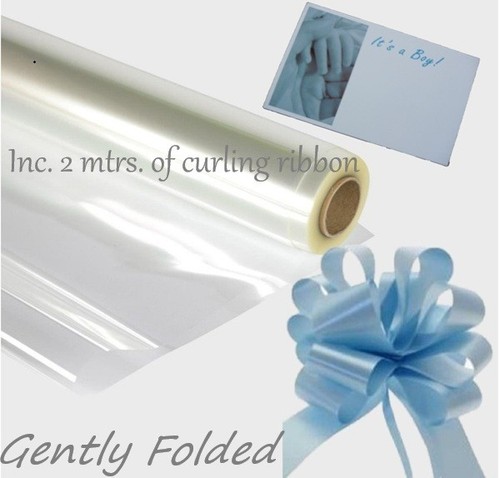 Clear cellophane gift wrap - clear,