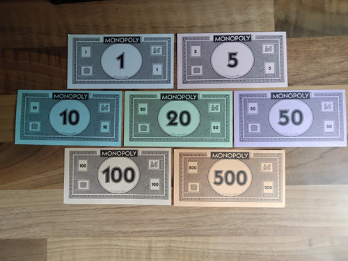 Monopoly money 23 - 23, assorted