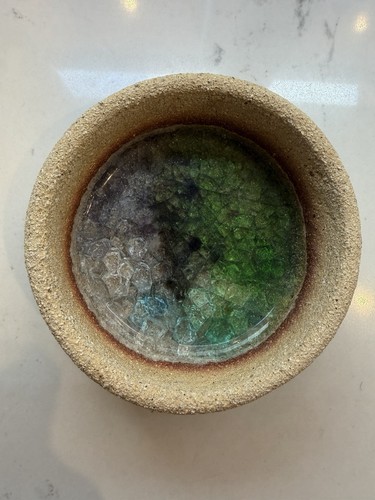 Decorative stone dish bowl - stone,