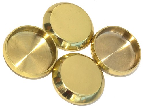 Solid brass castor - solid, cups