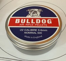 Bulldog Airgun Pellets .22 / 5.6mm 14.9Gr Qty 500. Designed for old English guns