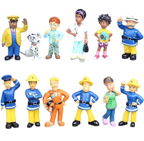 Fireman sam figures set - sam, cake