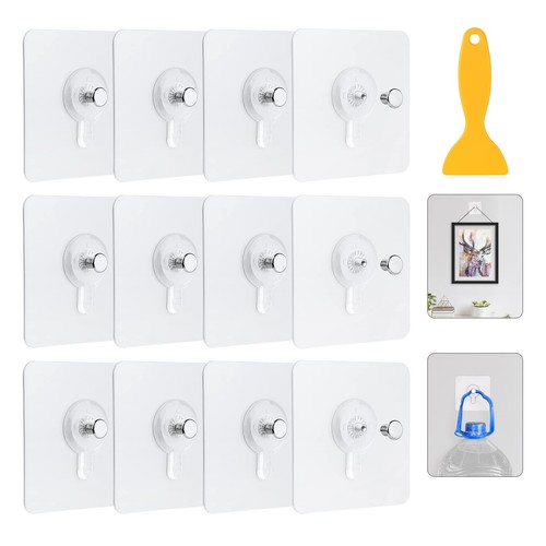 Adhesive picture hooks 12pcs - adhesive,