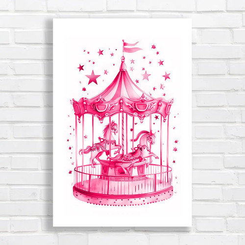 Enchanted carousel horse pink - enchanted,