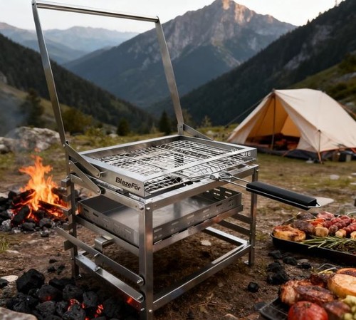 Flip grill charcoal - bbq,