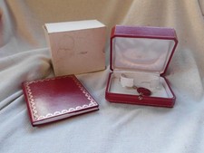 RED CARTIER EMPTY WATCH BOX + CERTIFICATE BOOKLET/WALLET   **EMPTY**