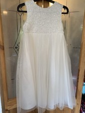 John Rocha Ivory Sequin Tulle Bridesmaid Flower Girl Communion Dress Age 11