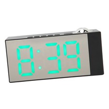 Projection Alarm Clock USB Charger Port Adjustable Brightness Digital Clock