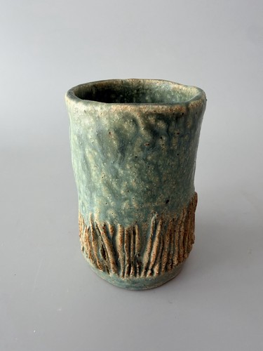 Studio pottery vase - signed, sb
