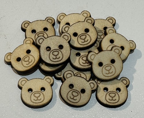 Teddy bear head wooden - head,